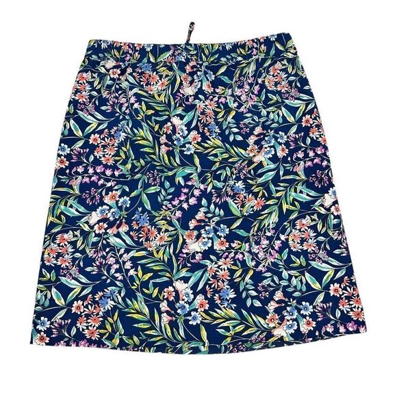 Talbots Floral Drawstring Skirt size 10 - Picture 1 of 6